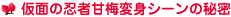 仮面の忍者甘梅変身シーンの秘密